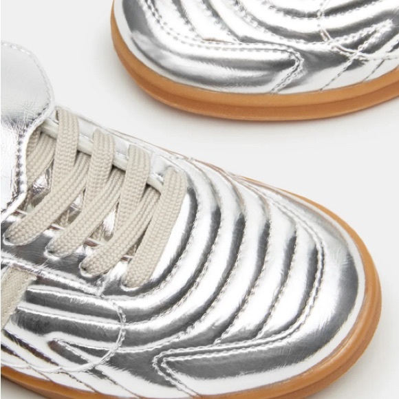 NWOB Steve Madden Silver Madrid Sneakers - Picture 4 of 14